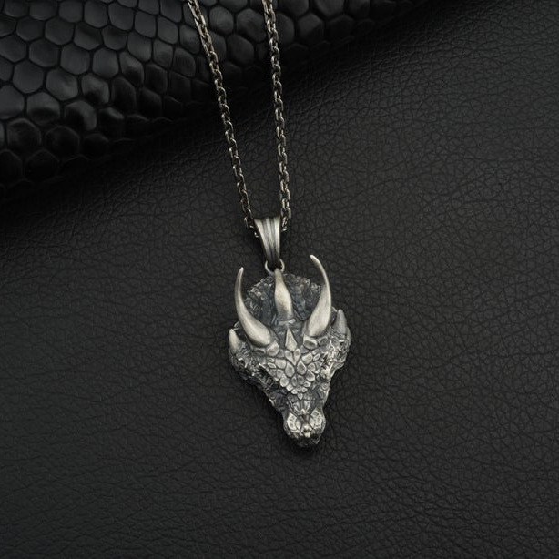 Retro Dragon Alloy Three-dimensional Unisex Pendant Necklace display picture 2