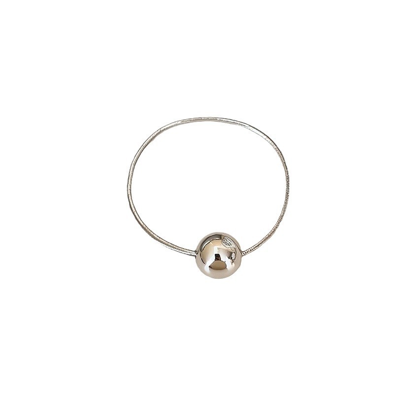 Silver Round Ball Hair Tie Elastic Hair Band For Women_voghion.com