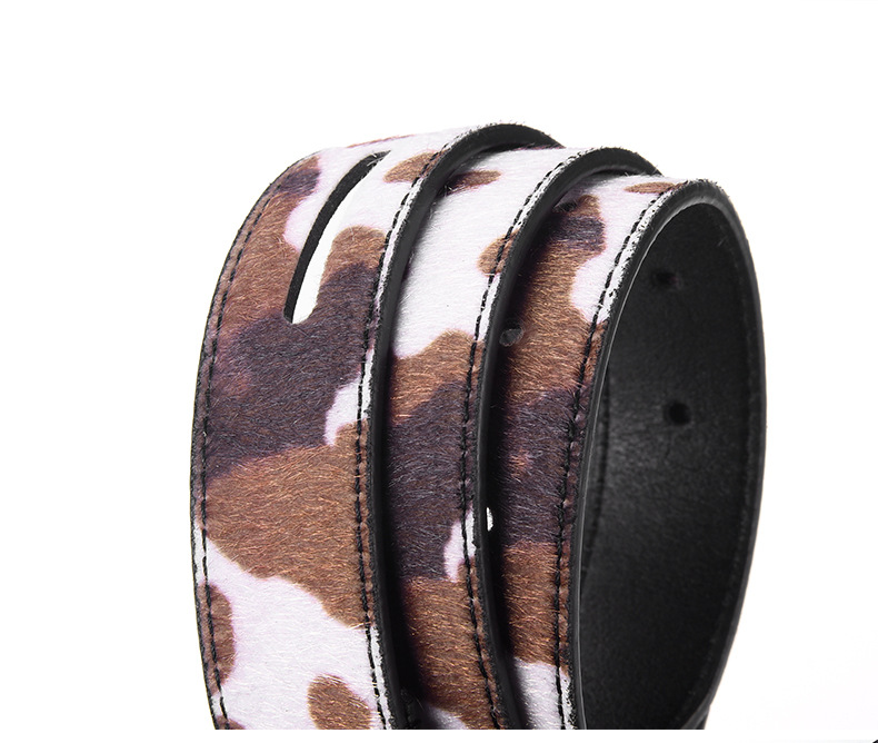 Cinturón de mujer en crin de caballo estilo retro para jeans moda_voghion.com