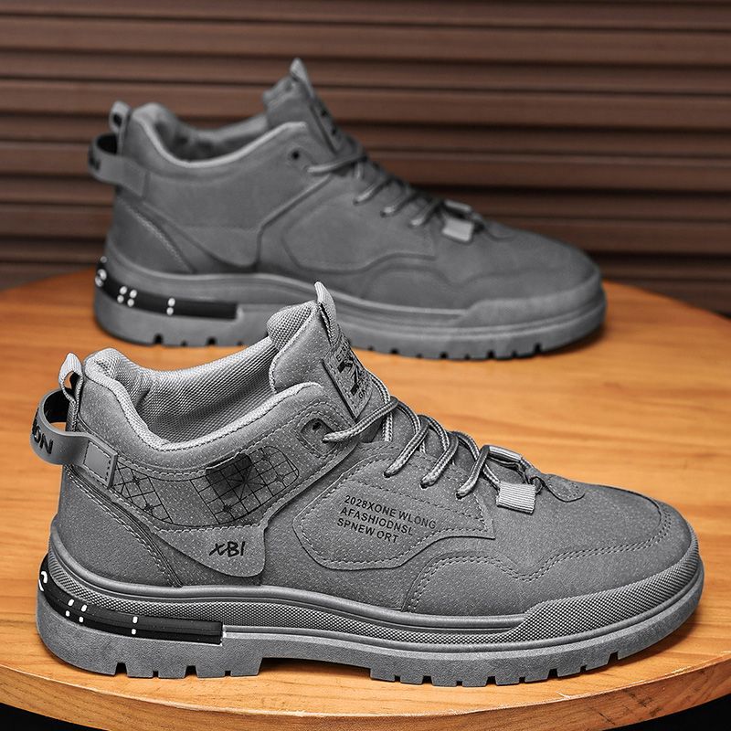 Zapatos de hombre invierno nuevos zapatos Martin de alta altura antideslizante anti-desgaste zapatos de herramienta de altura anti-desgaste zapatos de montaña al aire libre