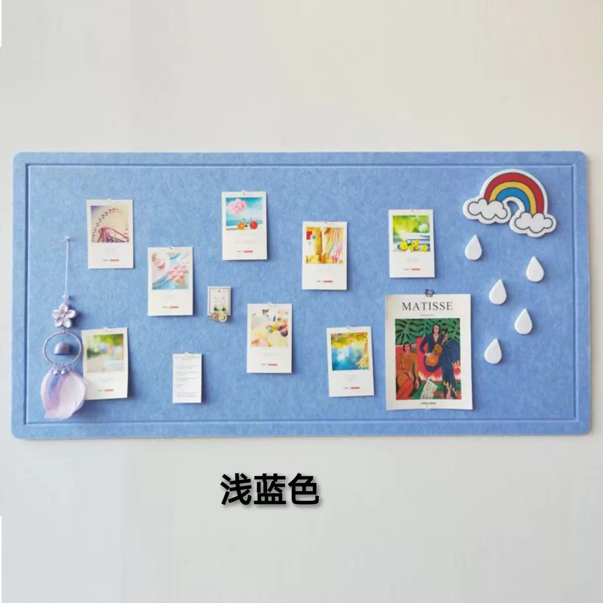 学校专用留言板作品展示软木板公告栏隔音防磕碰彩色毛毡板