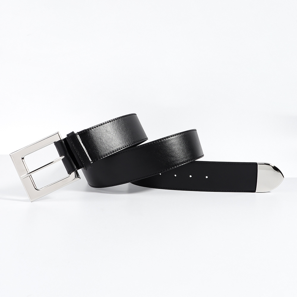 Basic Solid Color Imitation Leather Women's Leather Belts display picture 7