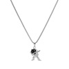 Necklace stainless steel, retro metal pendant hip-hop style, European style