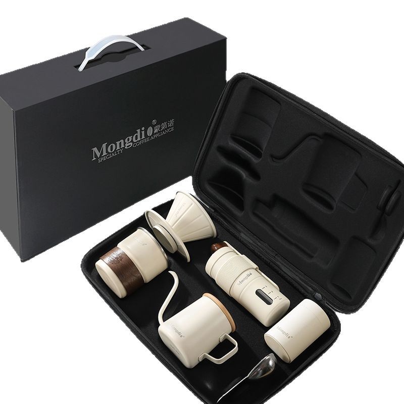 Juego de café hecho a mano Equipo de café para acampar al aire libre Cafetera de viaje portátil Máquina de café molida a mano