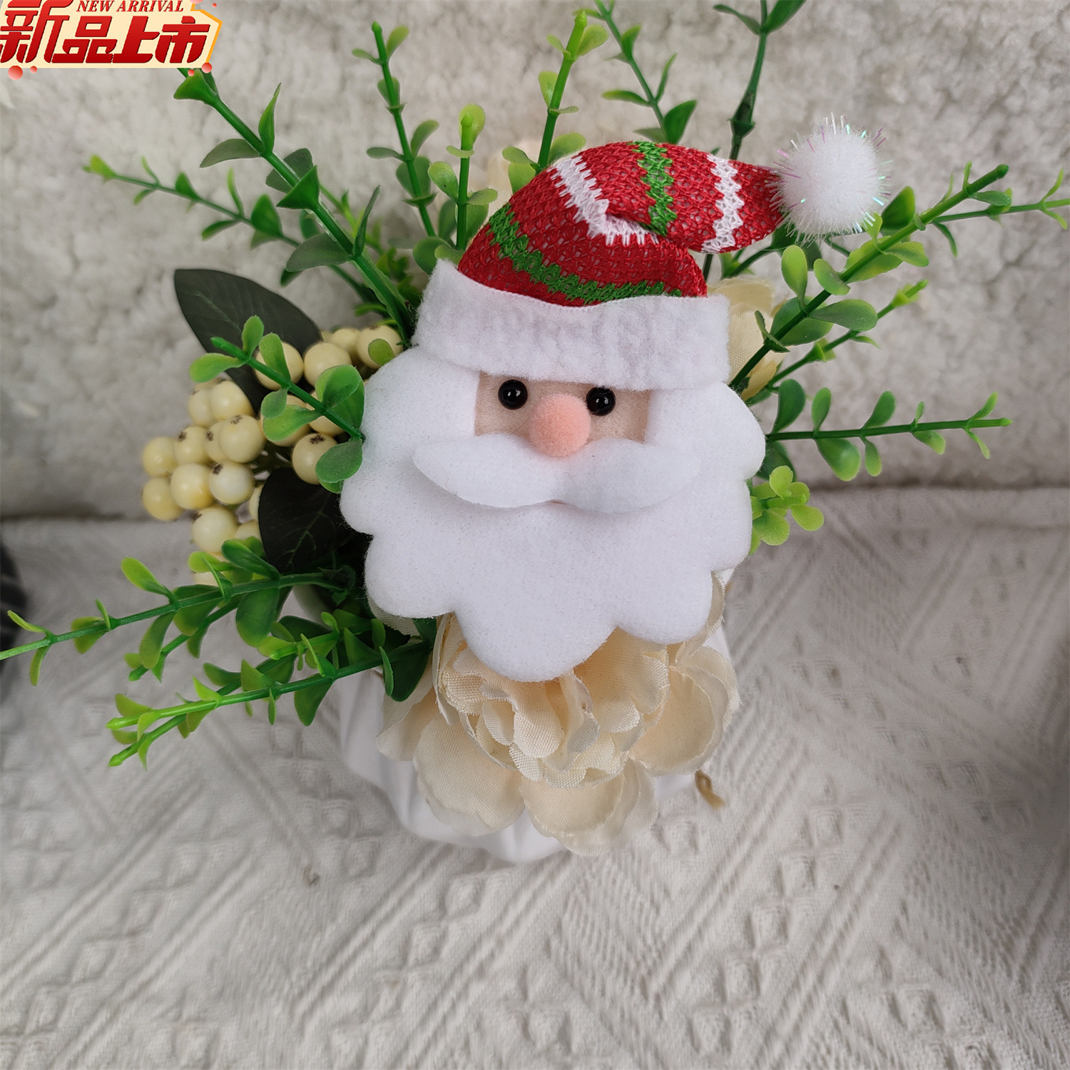 Nuevos dibujos animados de Navidad renos muñeco de nieve Papá Noel accesorios de árbol de Navidad esponja de ciervo arnés accesorios de tocado