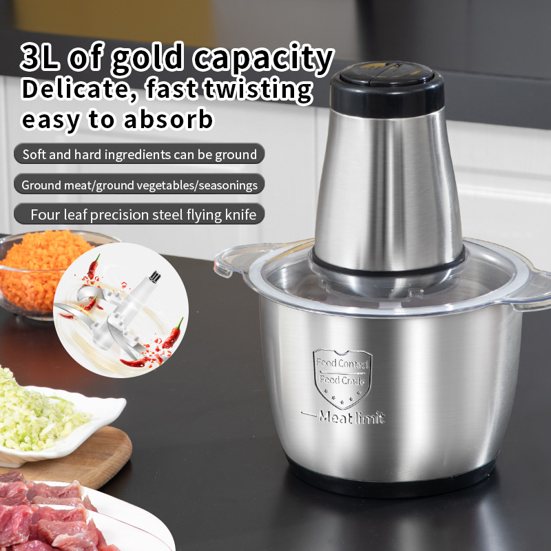 厂家直供不锈钢大容量欧规英规电动绞肉机打蒜绞菜绞肉机出口专供