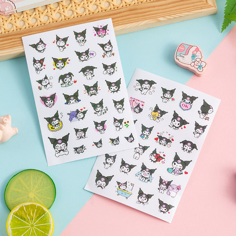 Sanrio наклейка маленький узор креативный милый мультфильм декоративная чашка воды наклейка ручной счет Куломи наклейка оптом