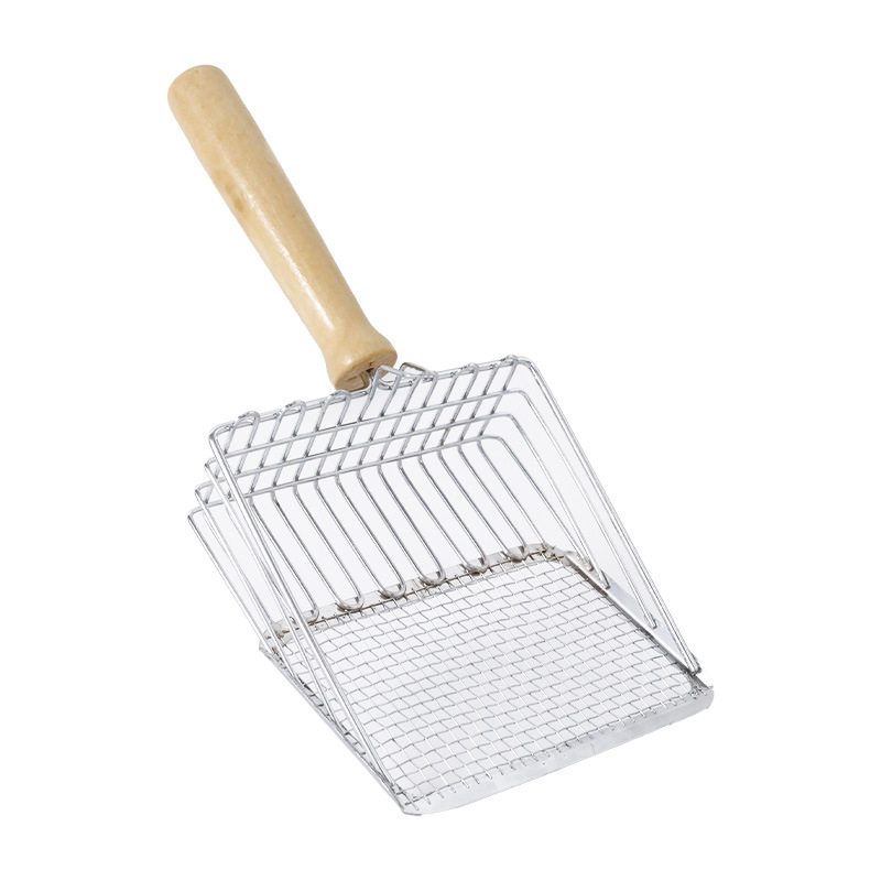 Pala de arena para gatos de cuero Taobao pala de gato integrada pala de gato de gran tamaño pala de acero inoxidable en stock al por mayor pala de arena para gatos de metal