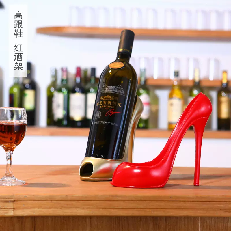 跨境批发创意高跟鞋红酒架摆件欧式酒架家居装饰品酒柜饰品酒架