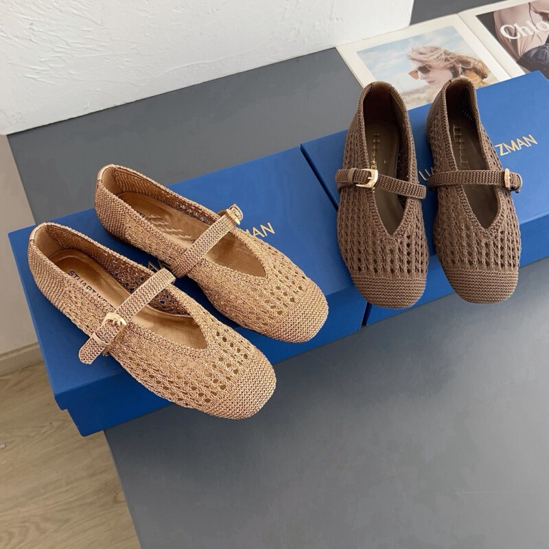 2026 early autumn new collection: high-top Mary Jane women's shoes, comfortable flat shoes, knitted and hollowed-out ballet flats, casual single shoes 2026 early autumn new collection: high-top Mary Jane women's shoes, comfortable flat shoes, knitted and hollowed-out ballet flats, casual single shoes