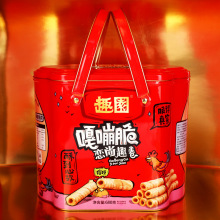 趣园黄金蛋卷鸡蛋卷酥年节送礼礼盒走亲访友欧式风味曲奇休闲食品