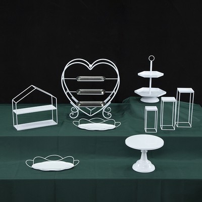 Decoración de mesa de postre de estilo europeo en forma de corazón estante bandeja de la torta decoración de la Mesa de la boda traje creativo té de la tarde Merienda rack