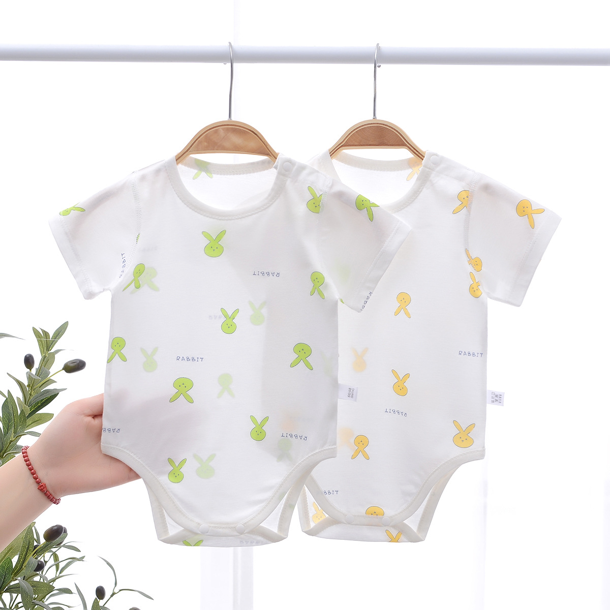 Baby's Fart Wrap Summer Thin Triangle Ha Clothes Baby's Spring Pleasure Pajamas Pure Cotton Boneless Newborn Clothes