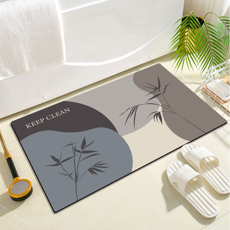 Absorberande matta av kiselgur, badrumsgolvmatta, halkfri entrématta, entrématta, toalettgolvmatta_voghion.com