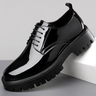 Autumn New Men's Daily Casual Leather Shoes Men's Breathable Retro Thick-Soled Non-Slip Workwear Leather Shoes Dropshipping