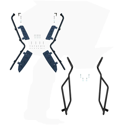 Modified Accessories Exhaust Bars, Motorcycle bumper - frosted-black-spotlight-front-bumper-rear-bumper