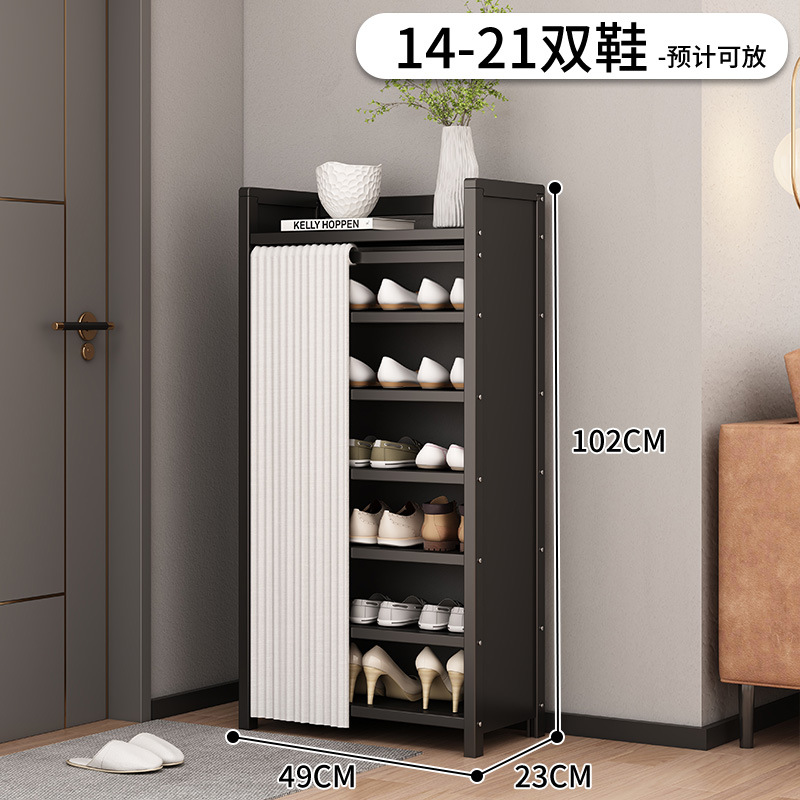 Estante de almacenamiento de almacenamiento para sala de estar doméstica sin instalación de porta de entrada del gabinete de zapatos multicapa estante de almacenamiento de suelo simple