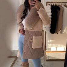 亚马逊2024冬季新款跨境欧美时尚外贸女装气质百搭长款棉衣外套