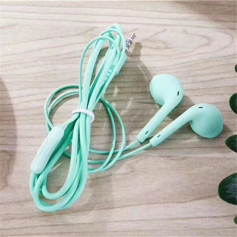 Color macaron transfronterizo U88 en la oreja con cable estéreo Control de auriculares con micrófono U19 auriculares deportivos para estudiantes