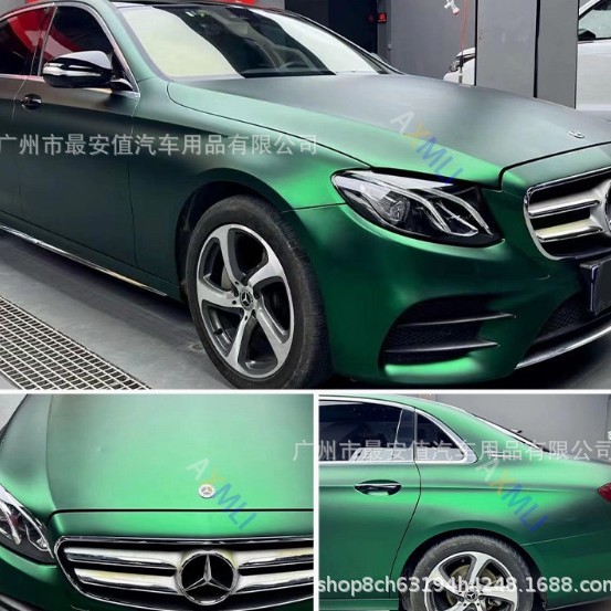 Car Color Change Film Pet-Electroplating Film Personalized Ultra-Matte Venom Green Full Body Paint Protection Film Car Paint Color Change Film
