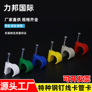 Plastic Buckle Steel Nail Pipe Clamp Reinforced Special Wire Buckle Pipe Clamp 16 25 Manufacturer Wholesale Hook Type for Wires