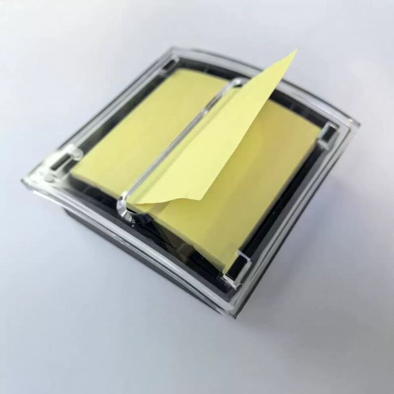 抽出可能な付箋ボックス、プラスチック製の付箋ホルダー、N回貼り付け可能な簡単な付箋ボックス、ラインストーン、さまざまな色で作ることができます。|undefined
