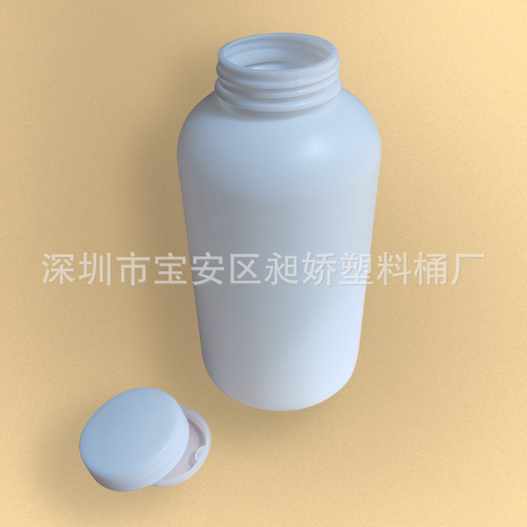 厂家现货1L1000ml0.5L500ml塑料瓶密封耐运输含内盖黑白二色可选