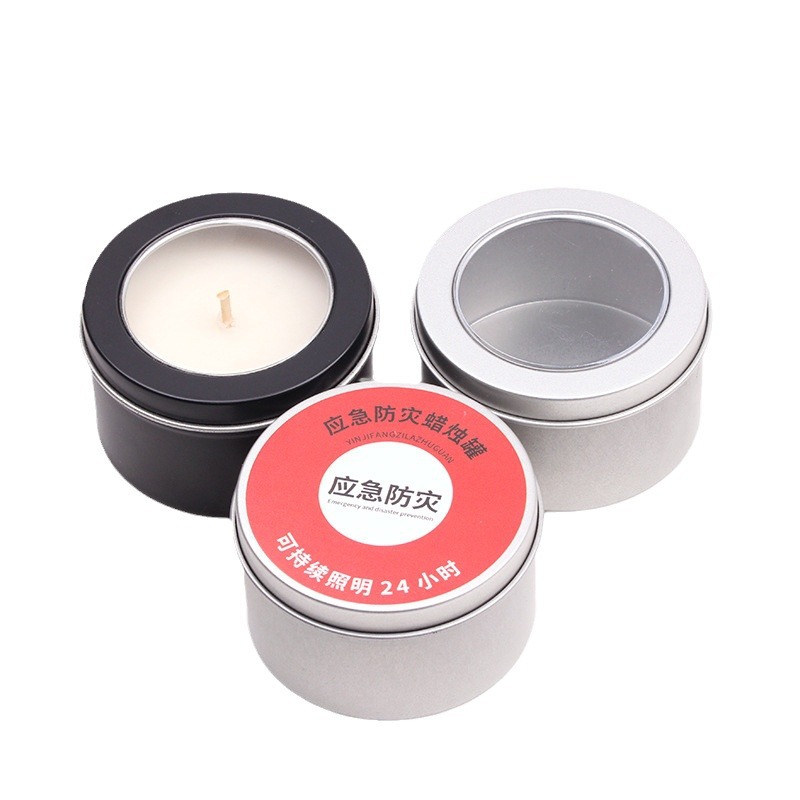 Lata de hojalata de 100 ml para velas aromáticas, frasco redondo extensible, caja de hojalata para crema de cera, lata de 3 onzas para velas de emergencia image 7