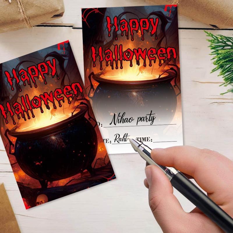 Nueva invitación de Halloween europea y americana, tema de vampiro, suministros de fiesta del festival de fantasmas, tarjeta de invitación