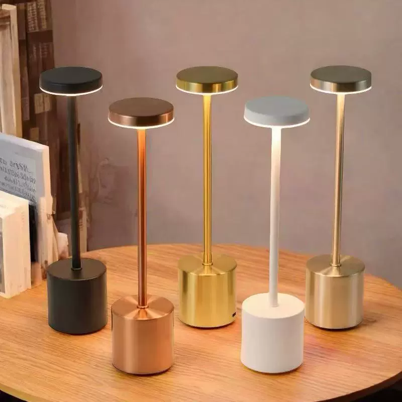 跨境LED充电工字台灯酒吧餐桌装饰复古金属USB触摸氛围小夜灯批发