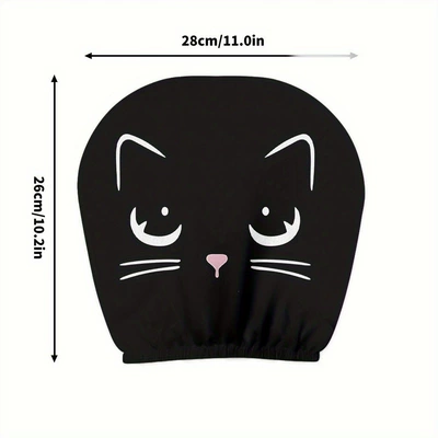 Black Quirky Car Pillow Covers, Headrest