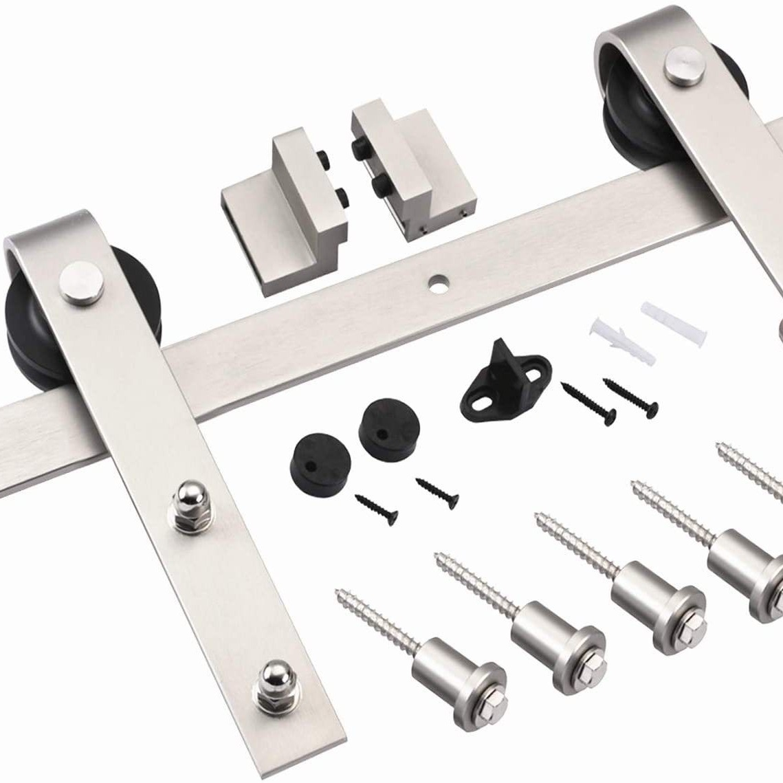 【小额批发】镀镍谷仓门五金吊轨滑轨谷仓门滑轮配件轨道导轨