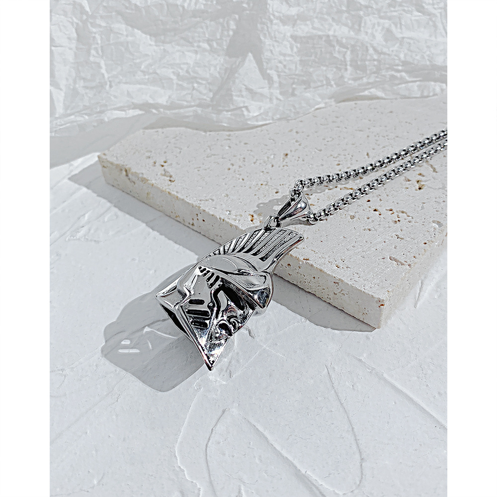 Fashion Portrait Stainless Steel Pendant Necklace Plating Stainless Steel Necklaces_colorza_5