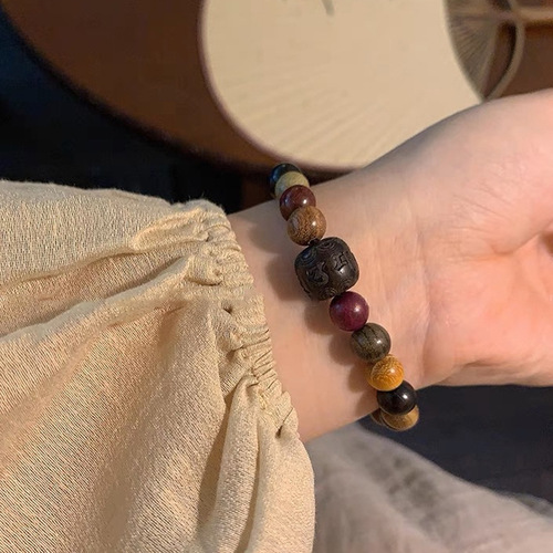 Summer Colorful Ceramic Bead Flower Bracelet for Girls and Best Friends, Shoushan Stone Bamboo Joint Star Splicing Bracelet Accessory