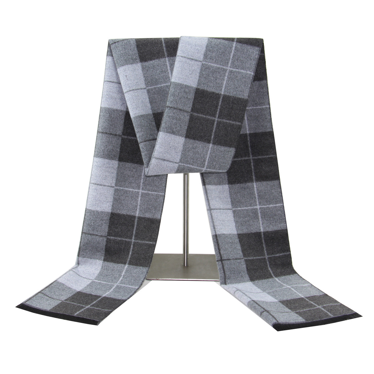 Sciarpa a quadri uomo sciarpa invernale calda business moda_voghion.com