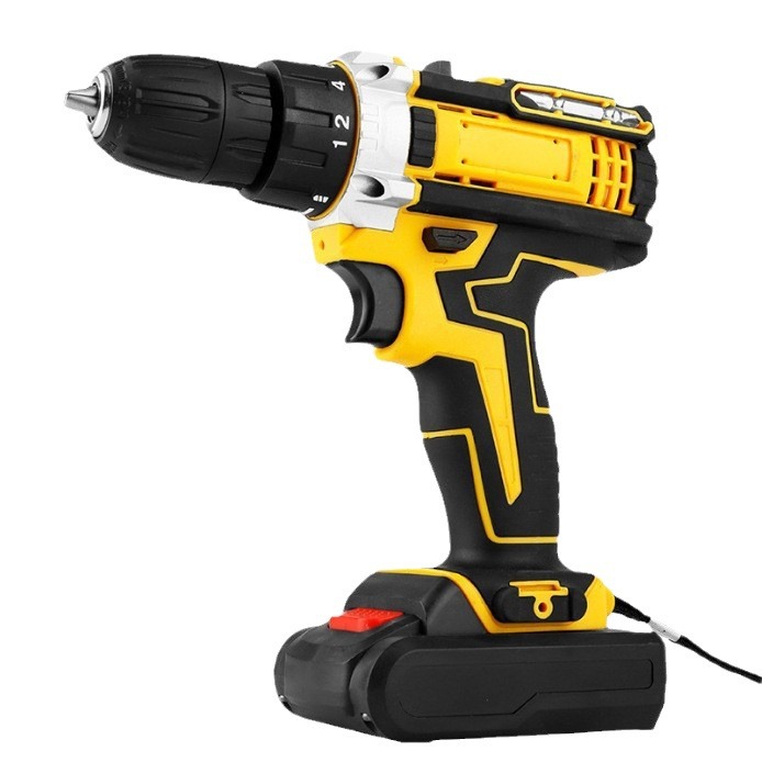 Fábrica de fuente transfronteriza 21V taladro eléctrico de litio taladro eléctrico multifuncional de tres funciones taladro de impacto destornillador eléctrico