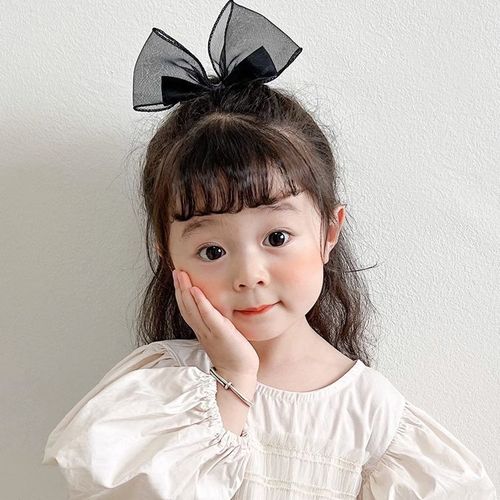 Mesh butterfly bow side clip children's Korean-style princess girl baby hair clip head accessory cute hair pin clip hair accessory