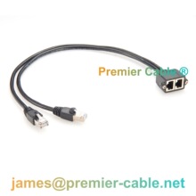 双口 Cat5e RJ45 局域网以太网延长线 千兆网速  工业网络布线