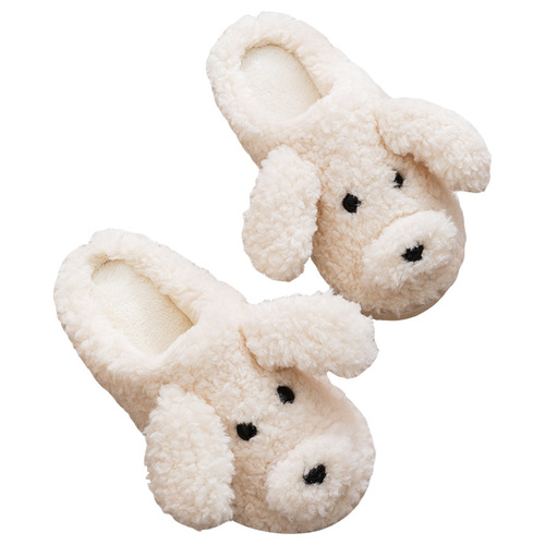 Cotton slippers for women in autumn and winter, cute, home use, postpartum period, fashionable indoor non-slip warm plush cotton slippers for men