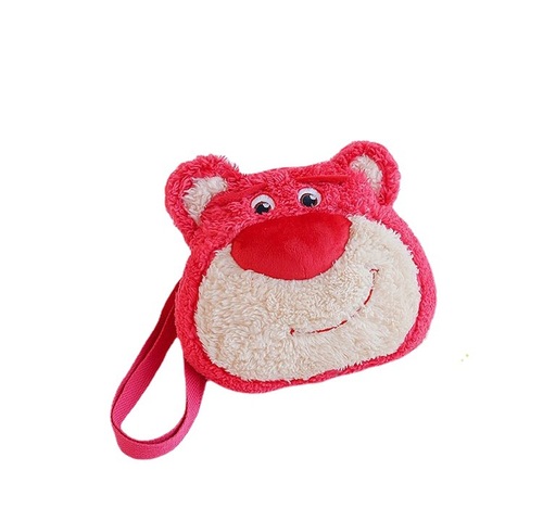 Children's bags  new Internet celebrity cute strawberry bear plush girl boy baby outing shoulder bag