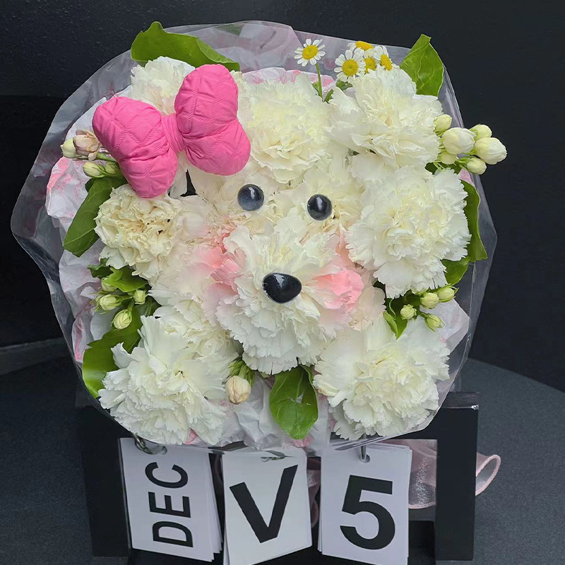 Nuevo estereoscópico tela de lana material de arco florista ramo de flores arco flores frescas fábrica de accesorios de embalaje al por mayor