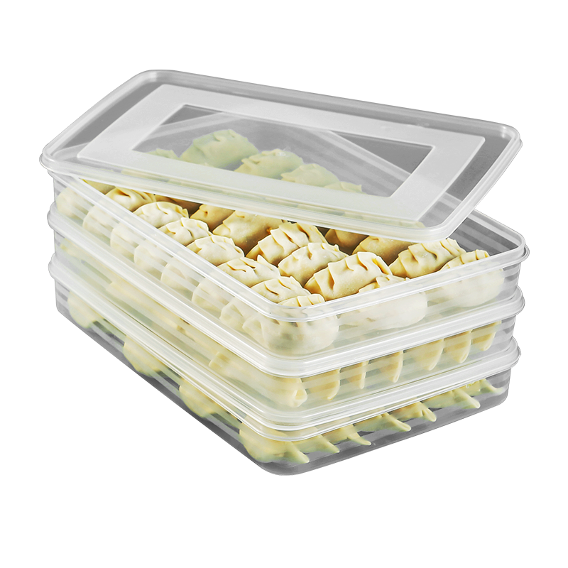 Dumpling Box Household Food Grade Frozen Food Fresh-keeping Wonton Dumplings Steamed Bambuns Quick-frozen Refrigerator Special Collection Yi Fans