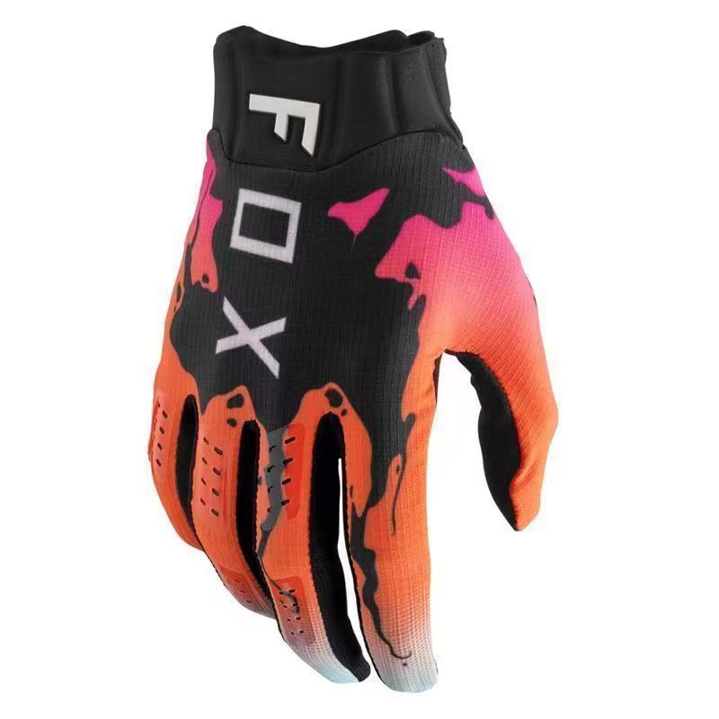 22 guantes coloridos para bicicleta de montaña, compatibles con pantallas táctiles, resistentes al desgaste, para montar en motocicletas todoterreno.