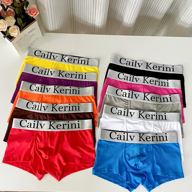 Men's Underwear, Boxer Briefs, Milk Silk, Youth Mid-Waist, Four-Corner Cotton Breathable Underwear, Men's Shorts Wholesale