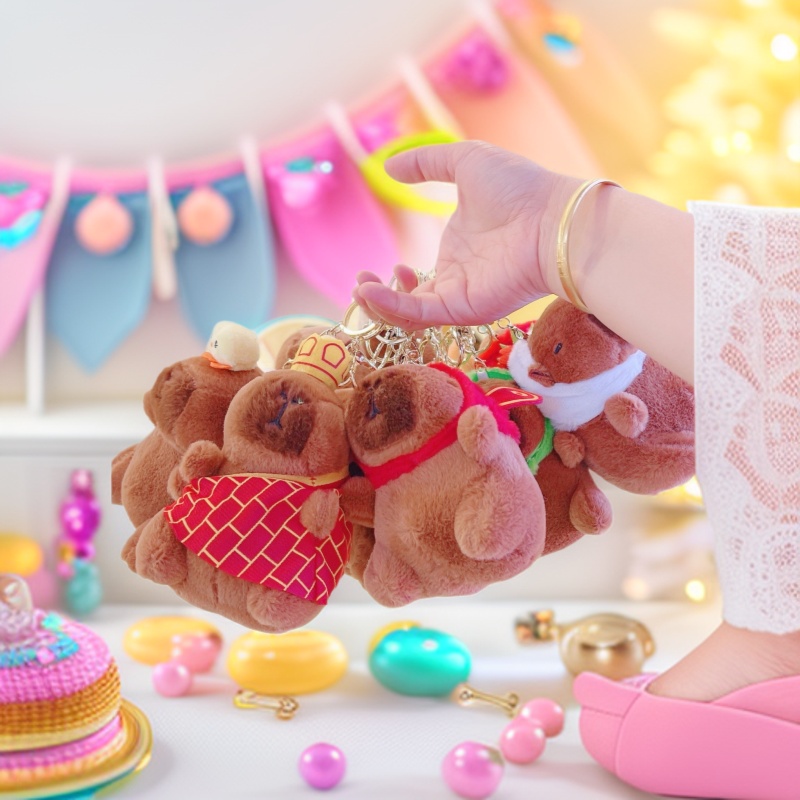 Popular Internet Celebrity Blind Box Capybara Backpack Pendant Plush Capibara Doll Keychain