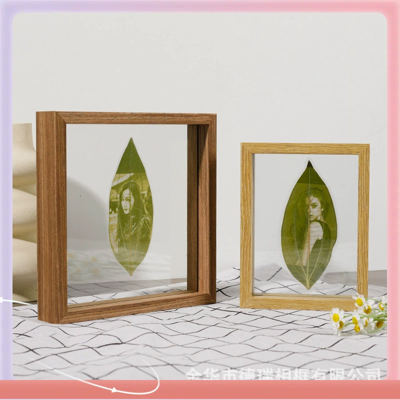 ✅Фабрика оптовых образцов растений рама для резьбы по листу двухсторонняя прозрачная стеклянная рамка для клинок