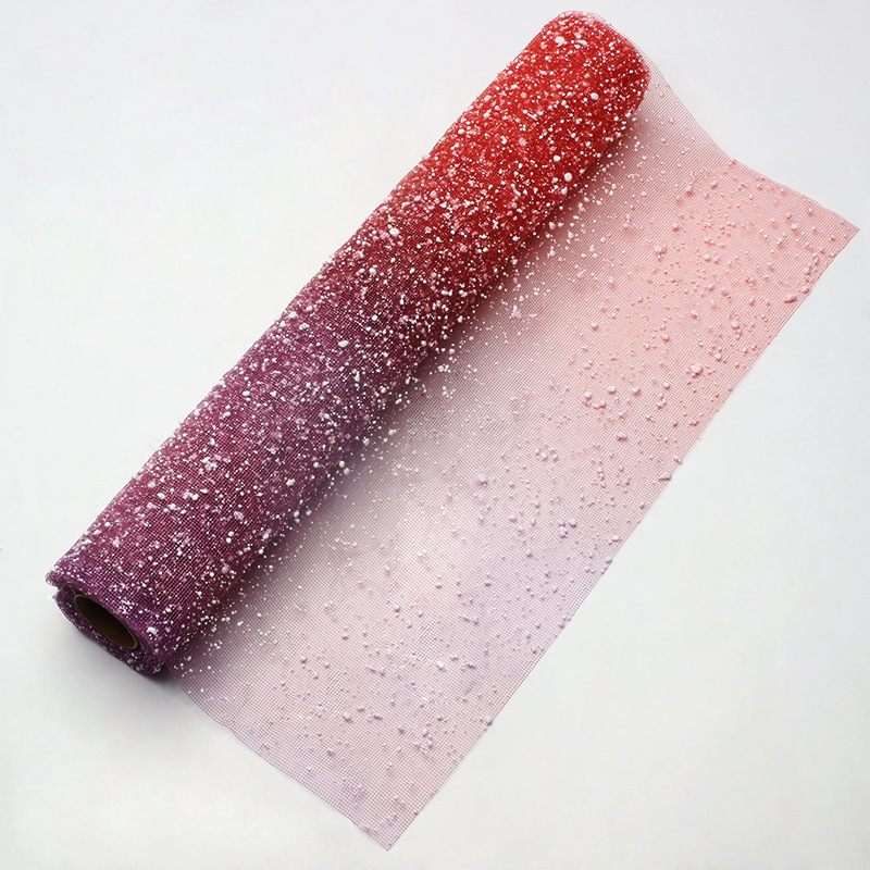 Brillante gradiente de nieve punto de hilo material de embalaje de flores tela tela tela clásica hecha a mano DIY ramo florista