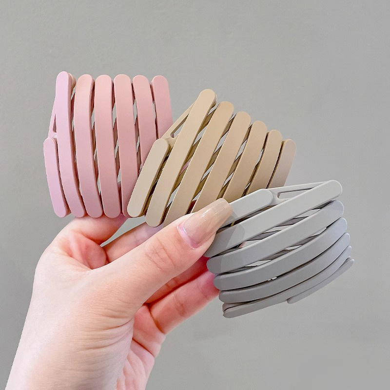 Viaje retráctil plegable cabello para mujer lavado de cara diario especial con dientes cabello broche de cabello antideslizante tocado de cabeza