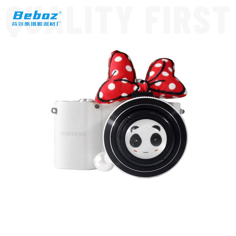 相机卡通熊猫镜头盖 单反微单镜头防灰尘保护盖 现货供应厂家货源