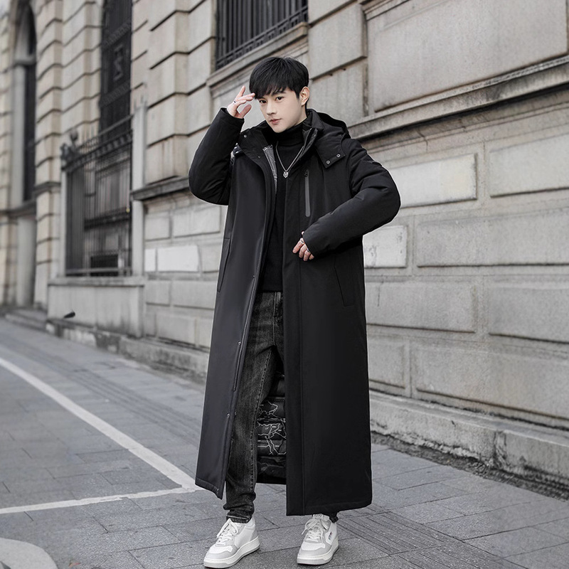 Long over-the-knee down jacket 2024 winter new thickened warm imported goose down liner windproof waterproof extremely cold clothing Long over-the-knee down jacket 2024 winter new thickened warm imported goose down liner windproof waterproof extremely cold clothing